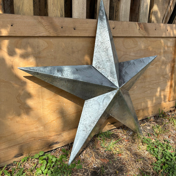 UNFINISHED GALVANIZED BARN STAR 3" TO 120" METAL WALL ART WESTERN HOME  DECOR HANDMADE #EH10418