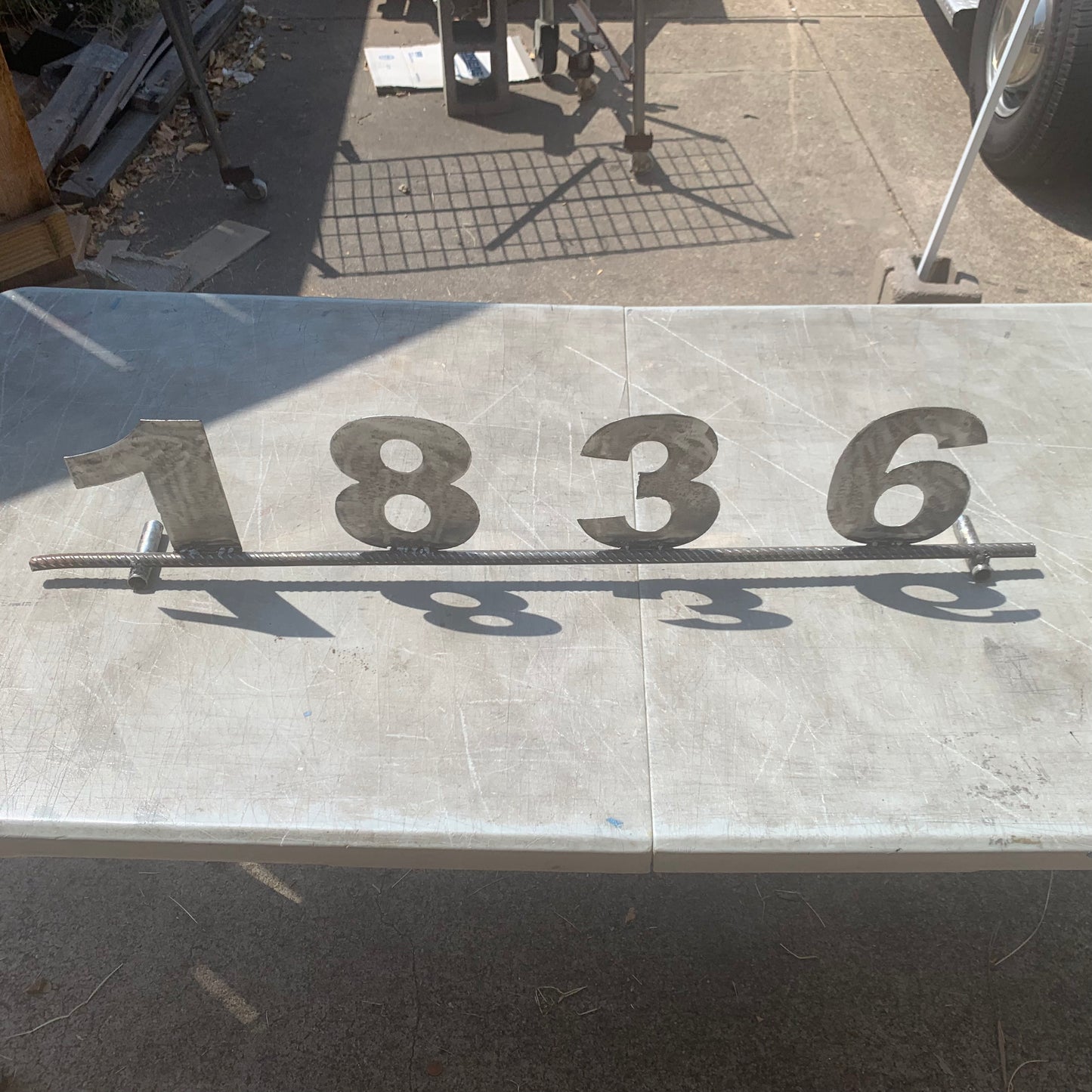 7"H X 36" LONG YOUR CUSTOM NUMBER METAL BARN METAL SIGN WESTERN HOME DECOR