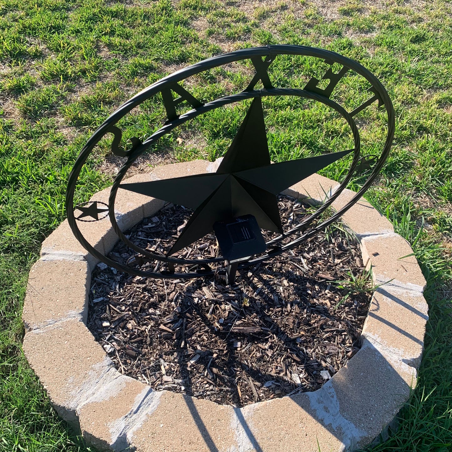 TEXAS 2022 STYLE CUSTOM NAME STAR BARN METAL LONE STAR 3d TWISTED ROPE RING WESTERN HOME DECOR RUSTIC  BLACK HANDMADE 24",32",34",36",40",42",44",46",50"