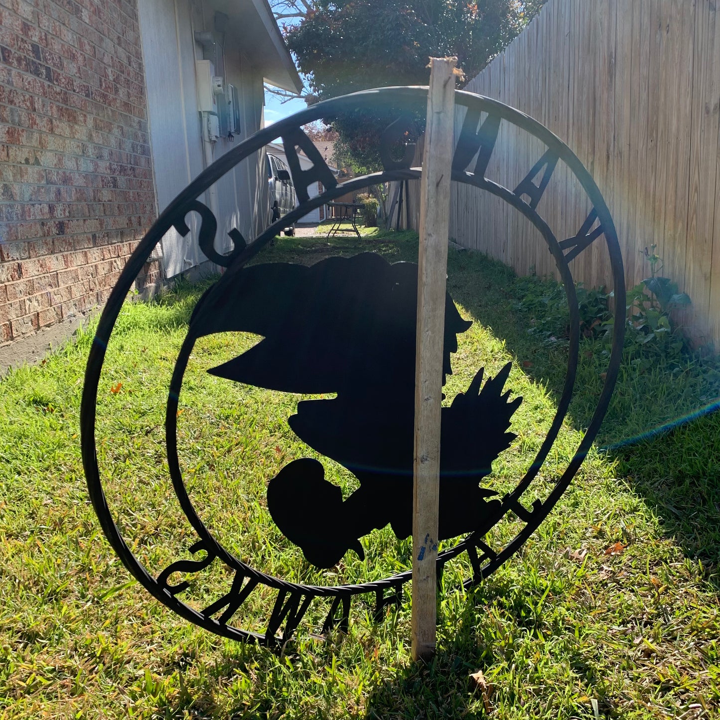 KANSAS JAYHAWKS BLACK CUSTOM METAL VINTAGE CRAFT SIGN WALL ART TEAM SIGN HANDMADE