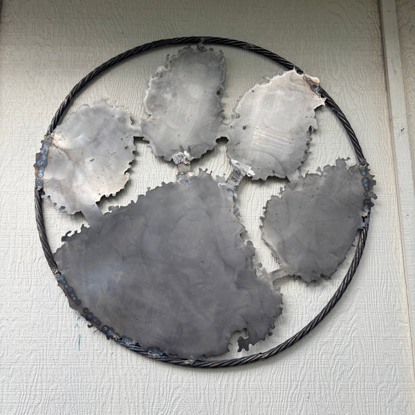 CLEMSON TIGERS PAW CUSTOM RAW METAL VINTAGE CRAFT SIGN WALL ART TEAM SIGN HANDMADE STYLE# 2 #EH12745