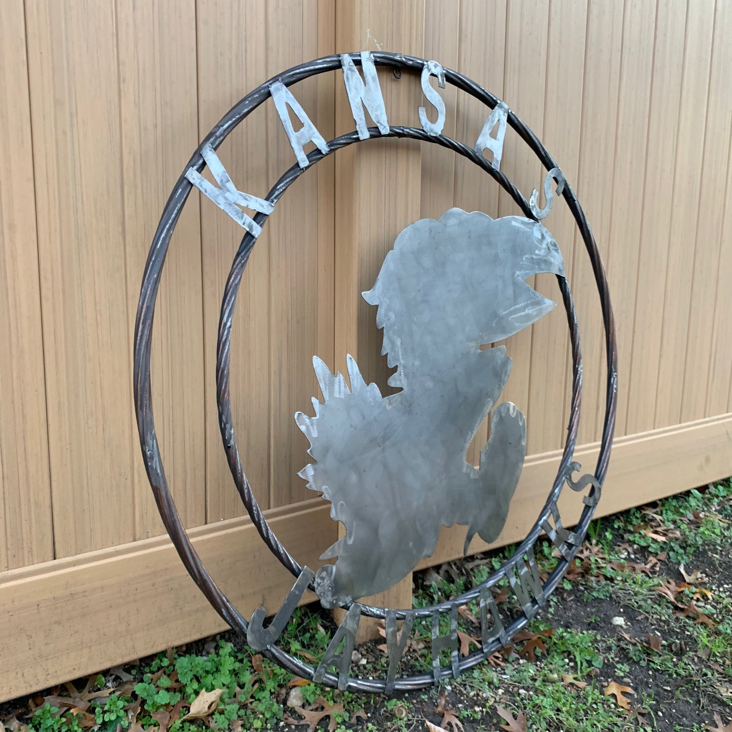 KANSAS JAYHAWKS RAW CUSTOM METAL VINTAGE CRAFT SIGN UNPAINTED TEAM HANDMADE