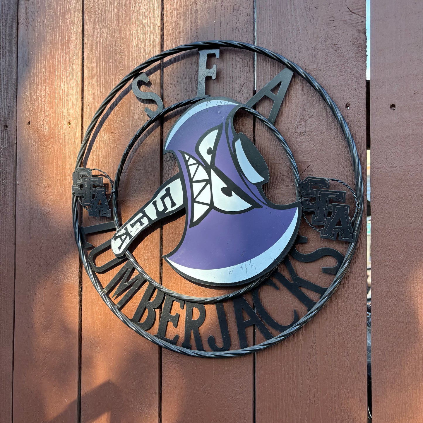 SFA LUMBERJACKS CUSTOM METAL VINTAGE CRAFT SIGN WALL ART TEAM SIGN HANDMADE