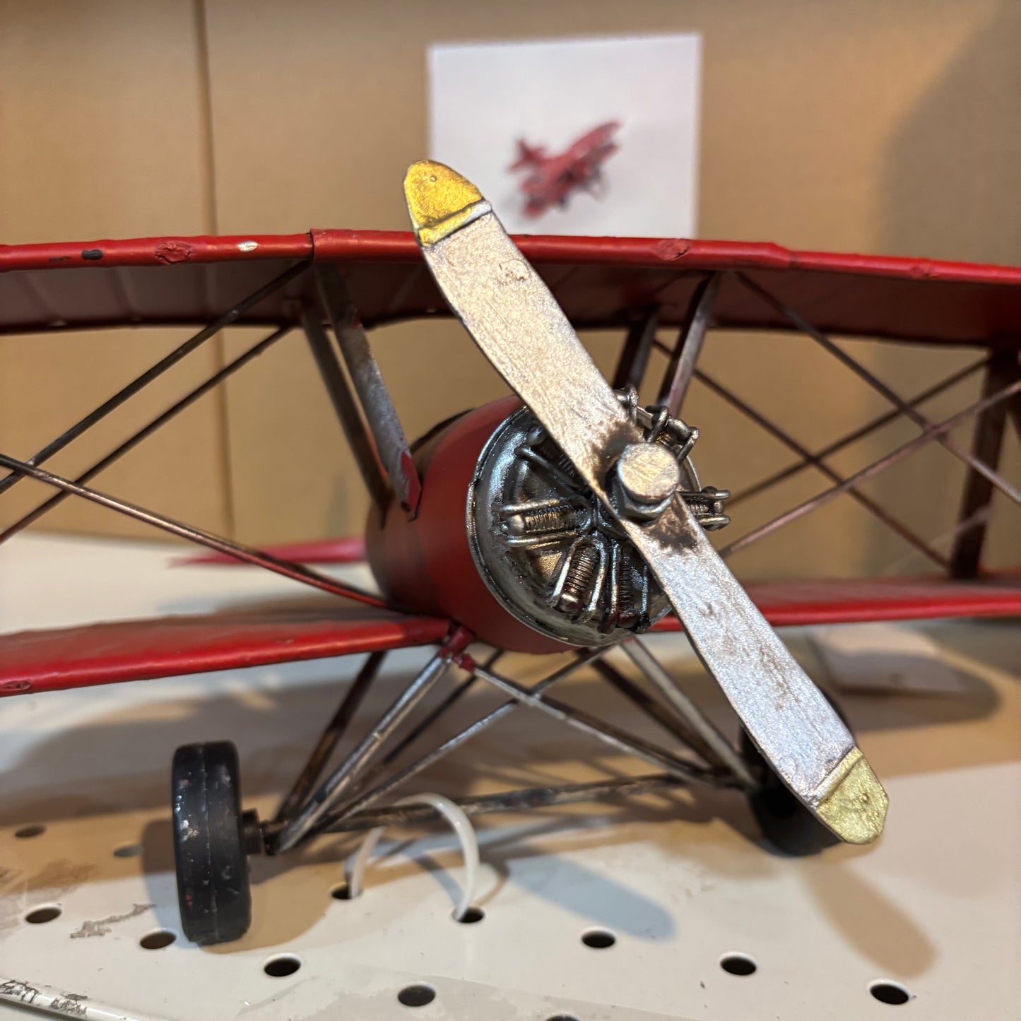 RED BARON AIRPLAINE METAL ART WESTERN HOME DECOR HANDMADE #RA0232