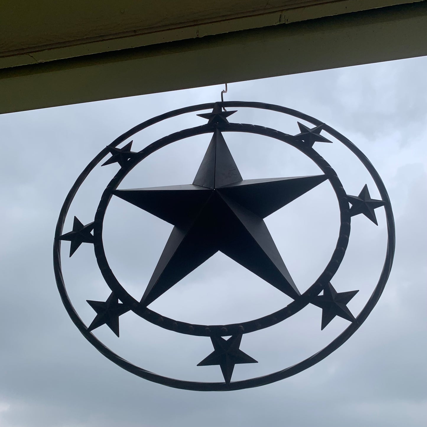 24" MULTI STAR BEADED COLIBROX BARN STAR METAL LONESTAR WESTERN HOME DECOR HANDMADE RUSTIC DARK BRONZE NEW