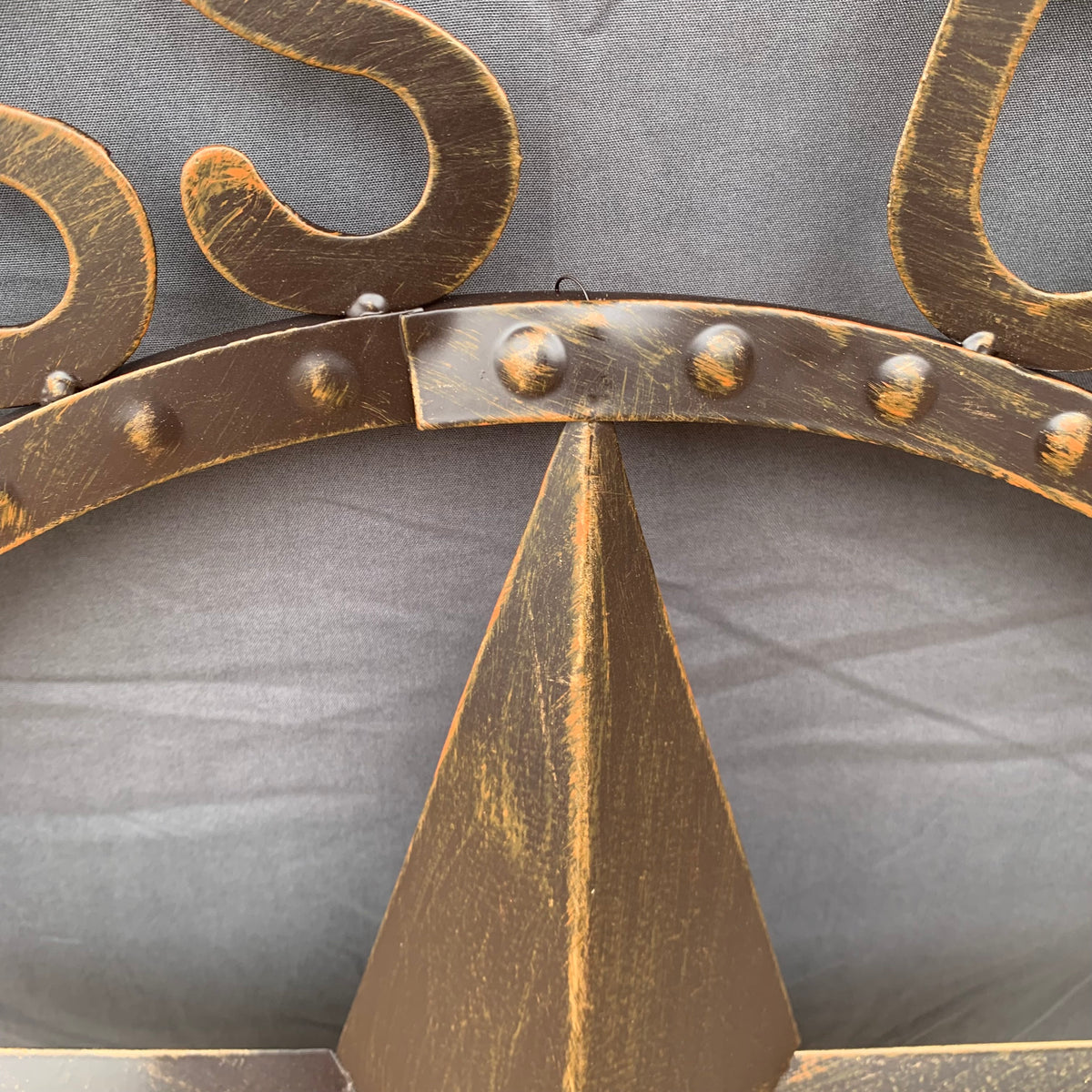 24" GOD BLESS OUR HOME BEADED STAR COLIBROX METAL TWISTED ROPE RING LONE STAR WALL ART WESTERN HOME DECOR RUSTIC DARK BRONZE COPPER HANDMADE NEW