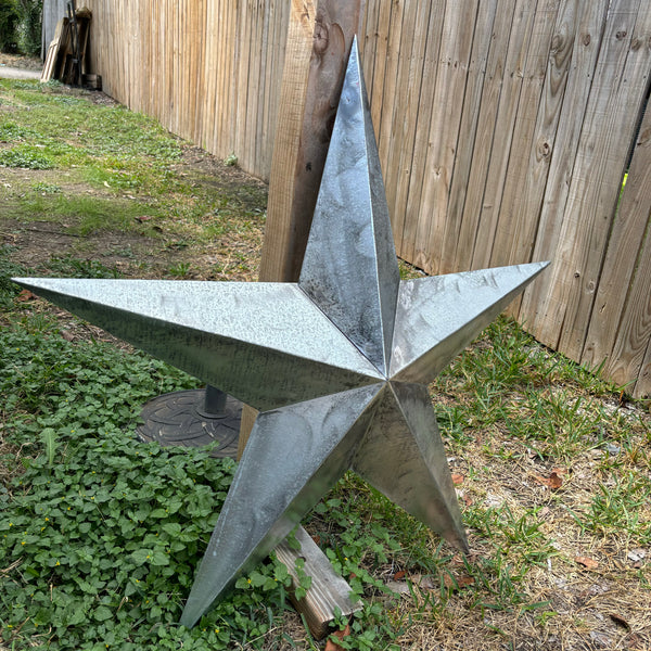 UNFINISHED GALVANIZED BARN STAR 3" TO 120" METAL WALL ART WESTERN HOME  DECOR HANDMADE #EH10418