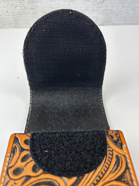 7" STAR LEATHER HOLSTER TAN BROWN STAR POUCH EXTRA LARGE  BELT LOOP CELL PHONE CASE UNIVERSAL OVERSIZE