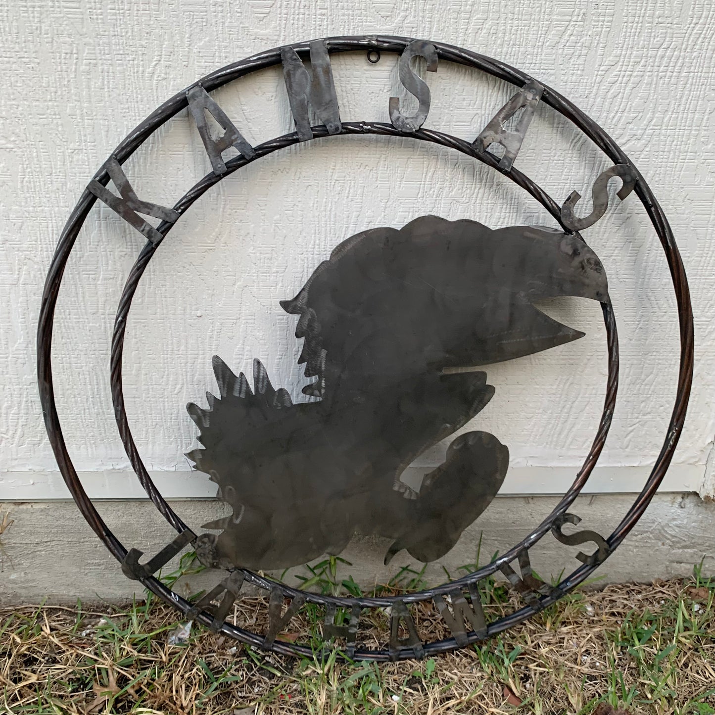 KANSAS JAYHAWKS RAW CUSTOM METAL VINTAGE CRAFT SIGN UNPAINTED TEAM HANDMADE