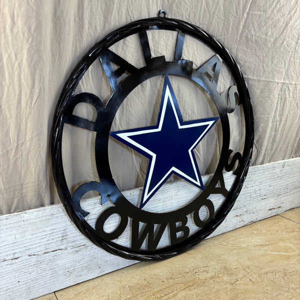 18",24",36" DALLAS COWBOYS METAL WALL ART WESTERN HOME DECOR VINTAGE RUSTIC BRONZE NEW #EH12316