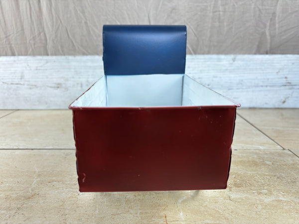 USA FLAG TRUCK 18" PICKUP TRUCK METAL ART FIGURINE VINTAGE WESTERN HOME DECOR HANDMADE  #EH12864