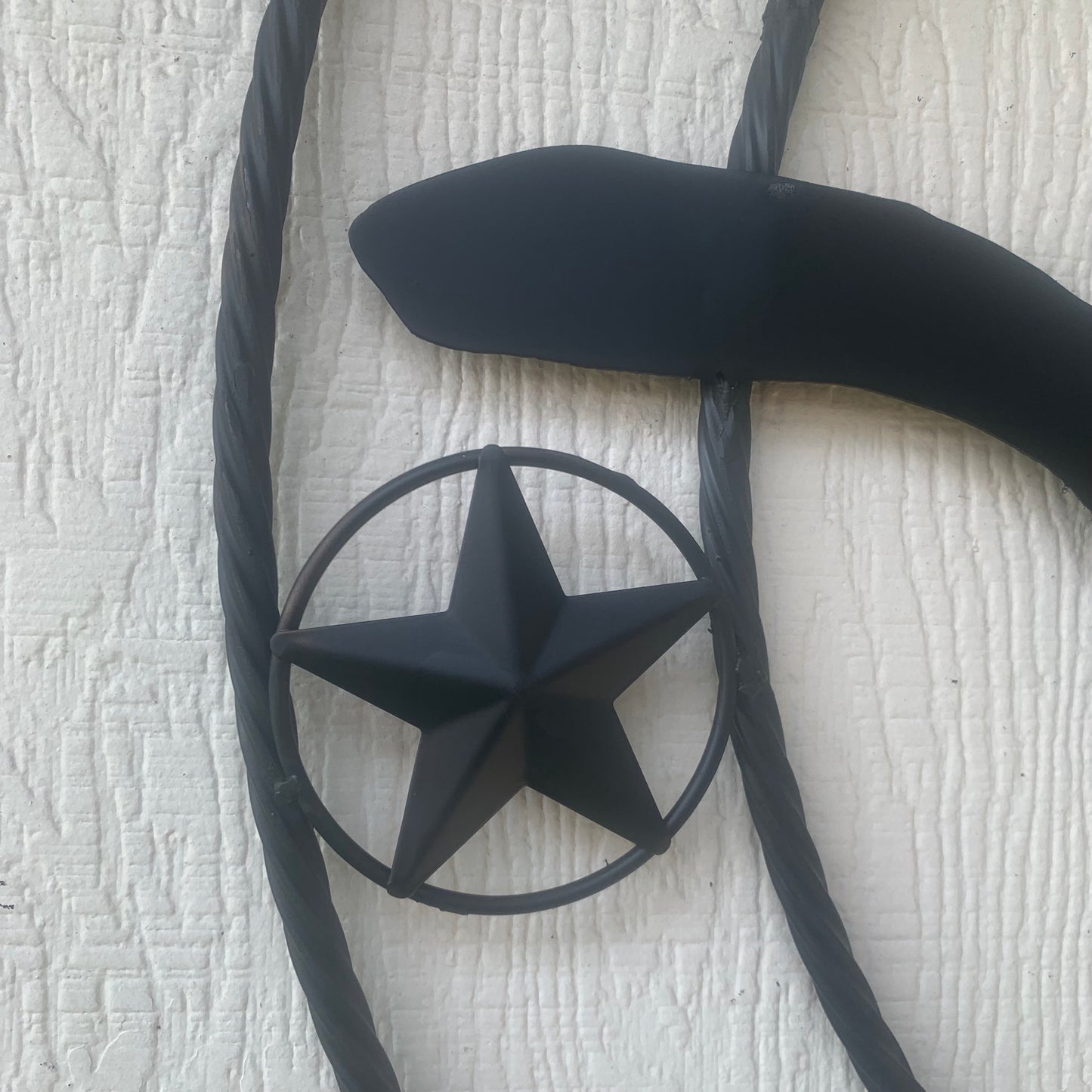 HOOKEM HORNS WITH LONE STAR TEXAS LONGHORNS HOOK EM BLACK METAL CUSTOM VINTAGE CRAFT WALL ART TEAM SIGN HANDMADE