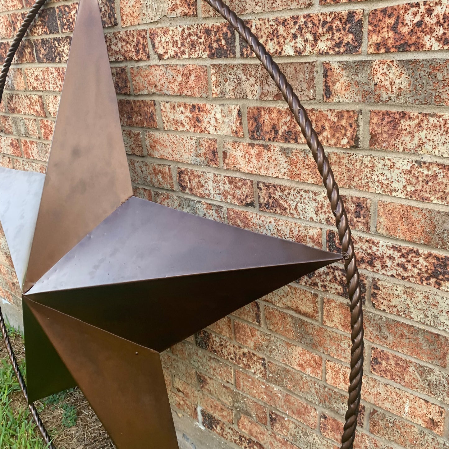 LONE STAR 60" BARN STAR METAL RUSTIC  BRONZE VINTAGE COPPER WALL ART WESTERN HOME DECOR HANDMADE NEW EH10524