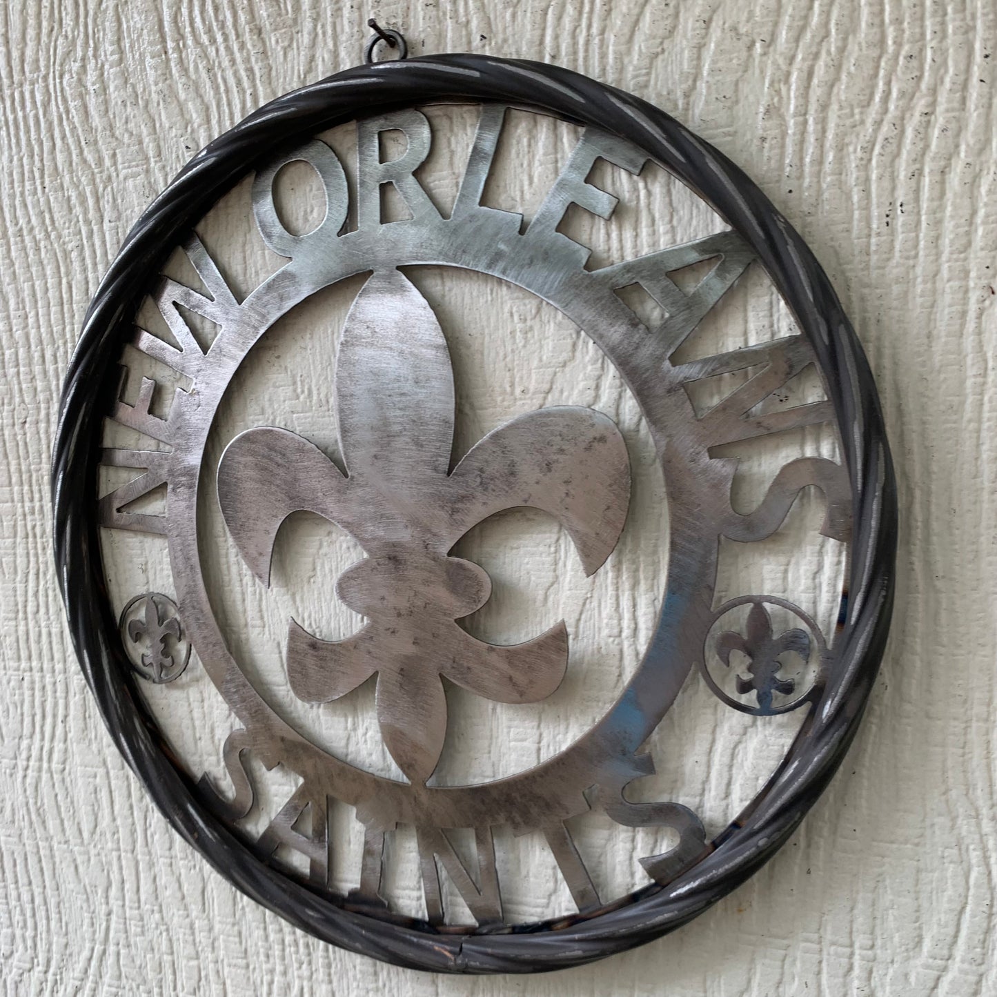 NEW ORLEANS SAINTS CUSTOM RAW METAL CRAFT SIGN WALL ART WESTERN HOME DECOR LASERCUT ART HANDMADE 12",18",24