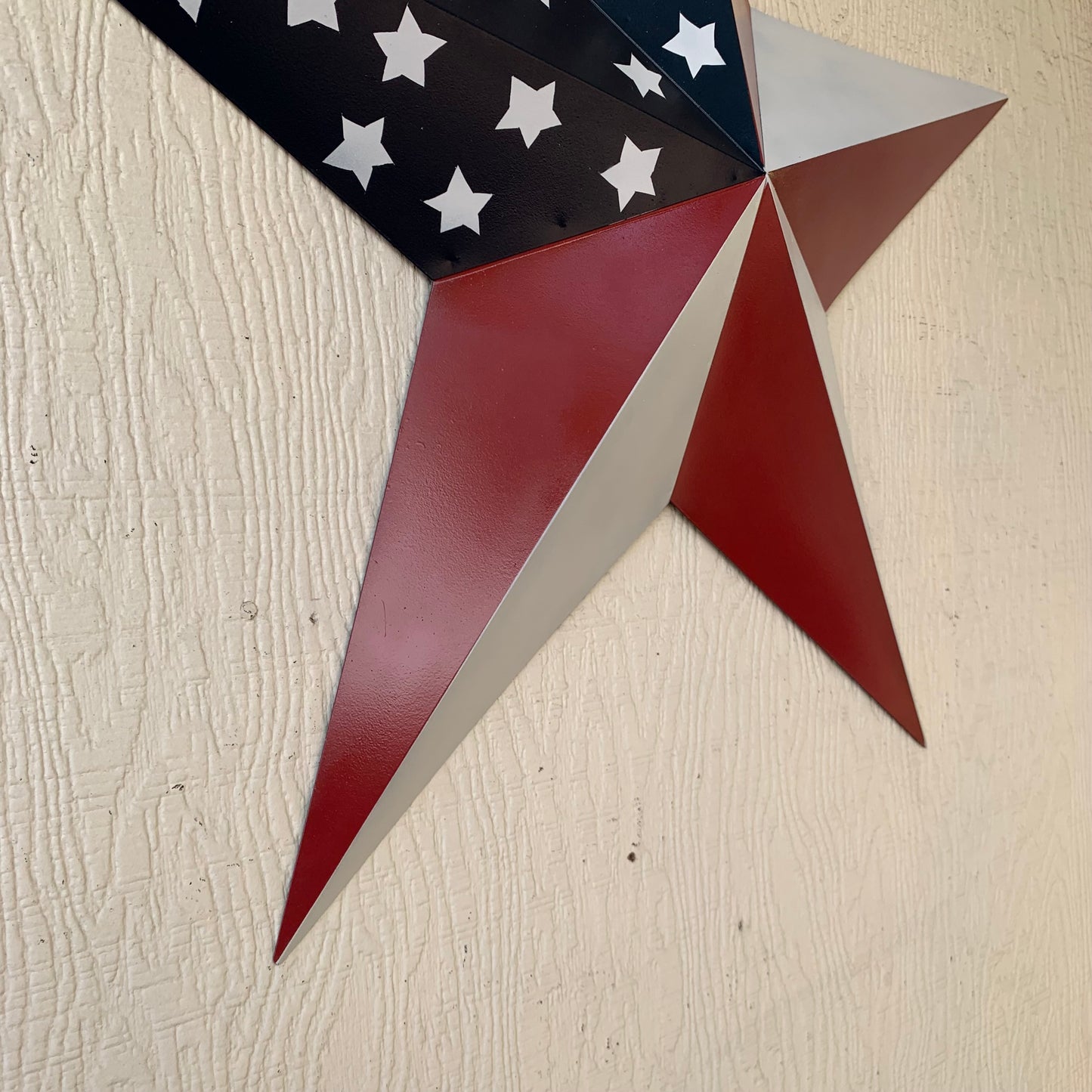 USA FLAG STAR STYLE# 5 RED WHITE & BLUE AMERICANA METAL BARN STAR WALL ART HANDMADE TO ORDER NEW #EH13380