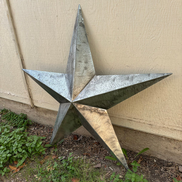 UNFINISHED GALVANIZED BARN STAR 3" TO 120" METAL WALL ART WESTERN HOME  DECOR HANDMADE #EH10418