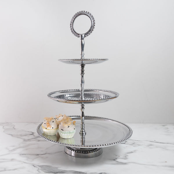 26" BEADED 3 TIER STAND WESTERN HOME DECOR HANDMADE BRAND NEW IH_71453