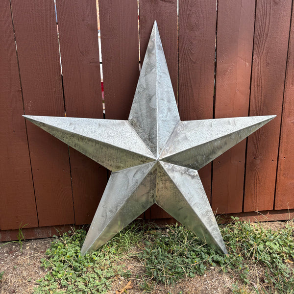 UNFINISHED GALVANIZED BARN STAR 3" TO 120" METAL WALL ART WESTERN HOME  DECOR HANDMADE #EH10418