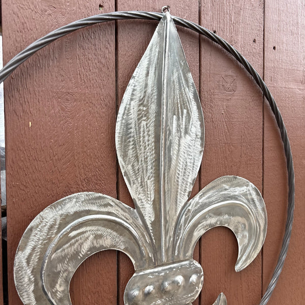 FLEUR DE LIS  CUSTOM RAW METAL METAL UNPAINTED WALL ART SIGN WESTERN HOME DECOR HANDMADE NEW 12",18",24",32"