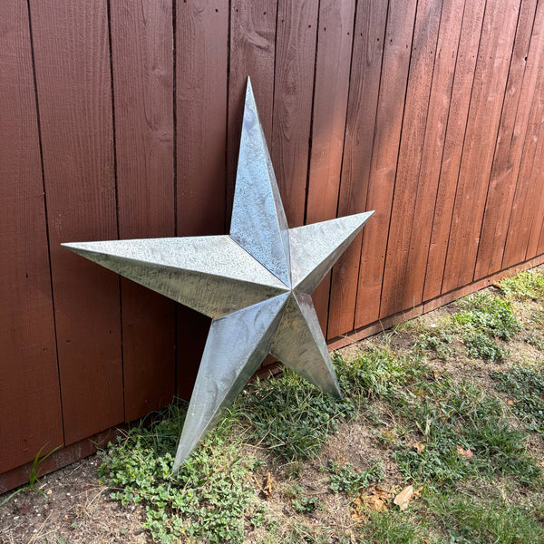 UNFINISHED GALVANIZED BARN STAR 3" TO 120" METAL WALL ART WESTERN HOME  DECOR HANDMADE #EH10418