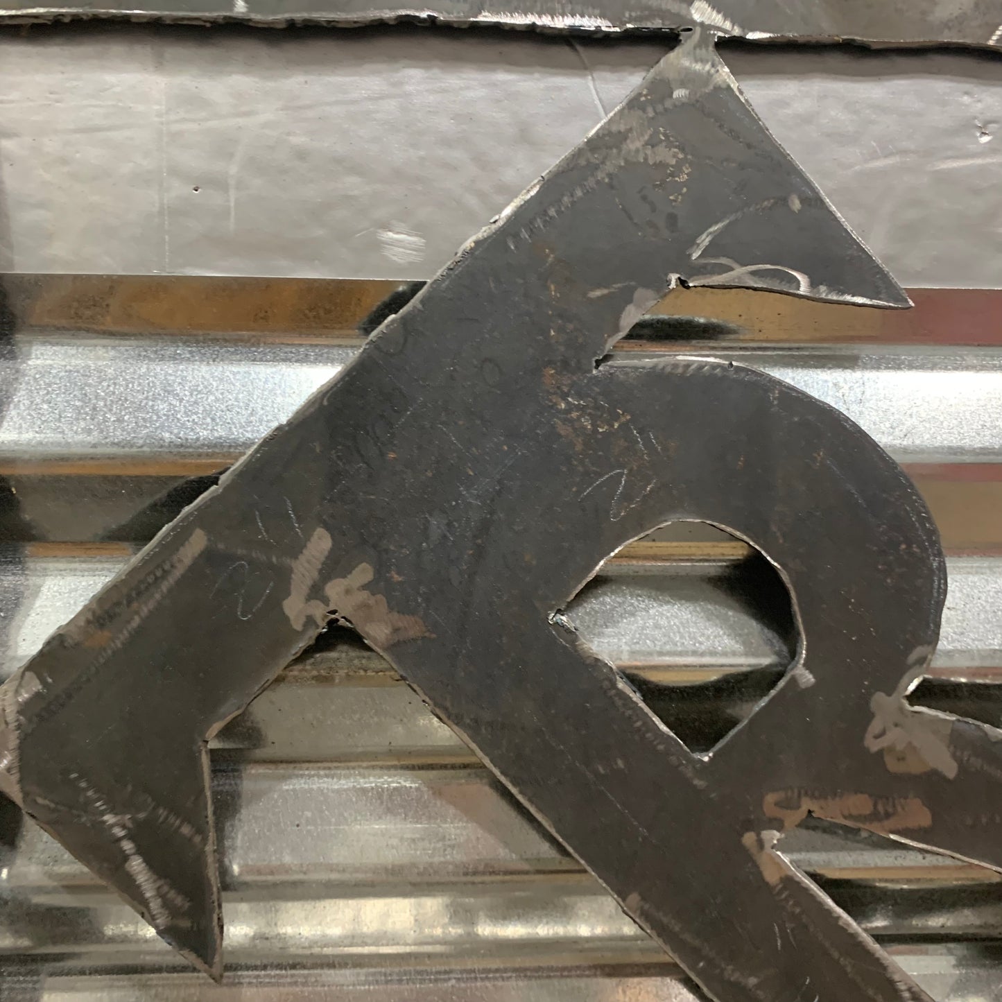 CUSTOM NAME TR STYLE SIGN RAW METAL WESTERN HOME DECOR HANDMADE 18" x 18"