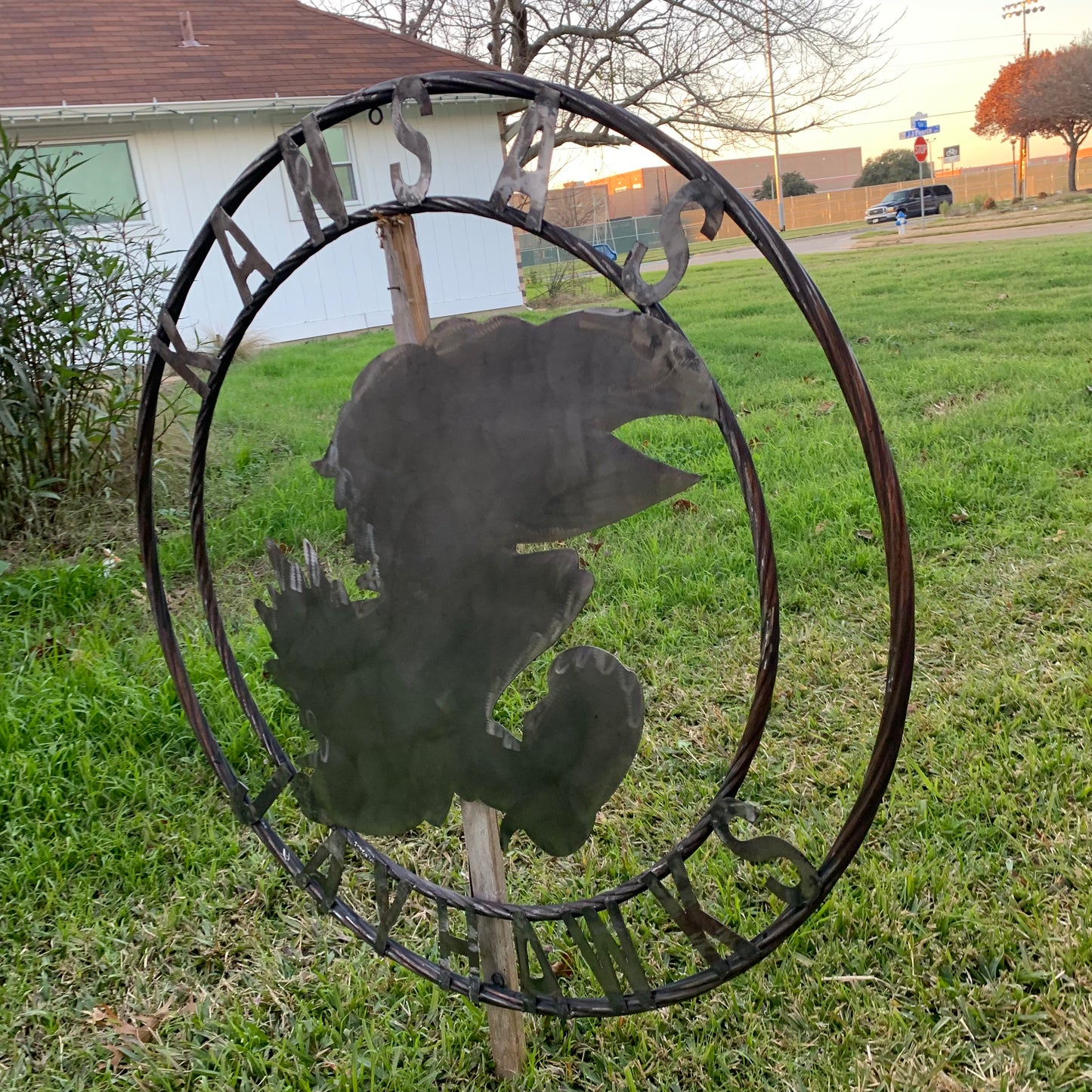KANSAS JAYHAWKS RAW CUSTOM METAL VINTAGE CRAFT SIGN UNPAINTED TEAM HANDMADE