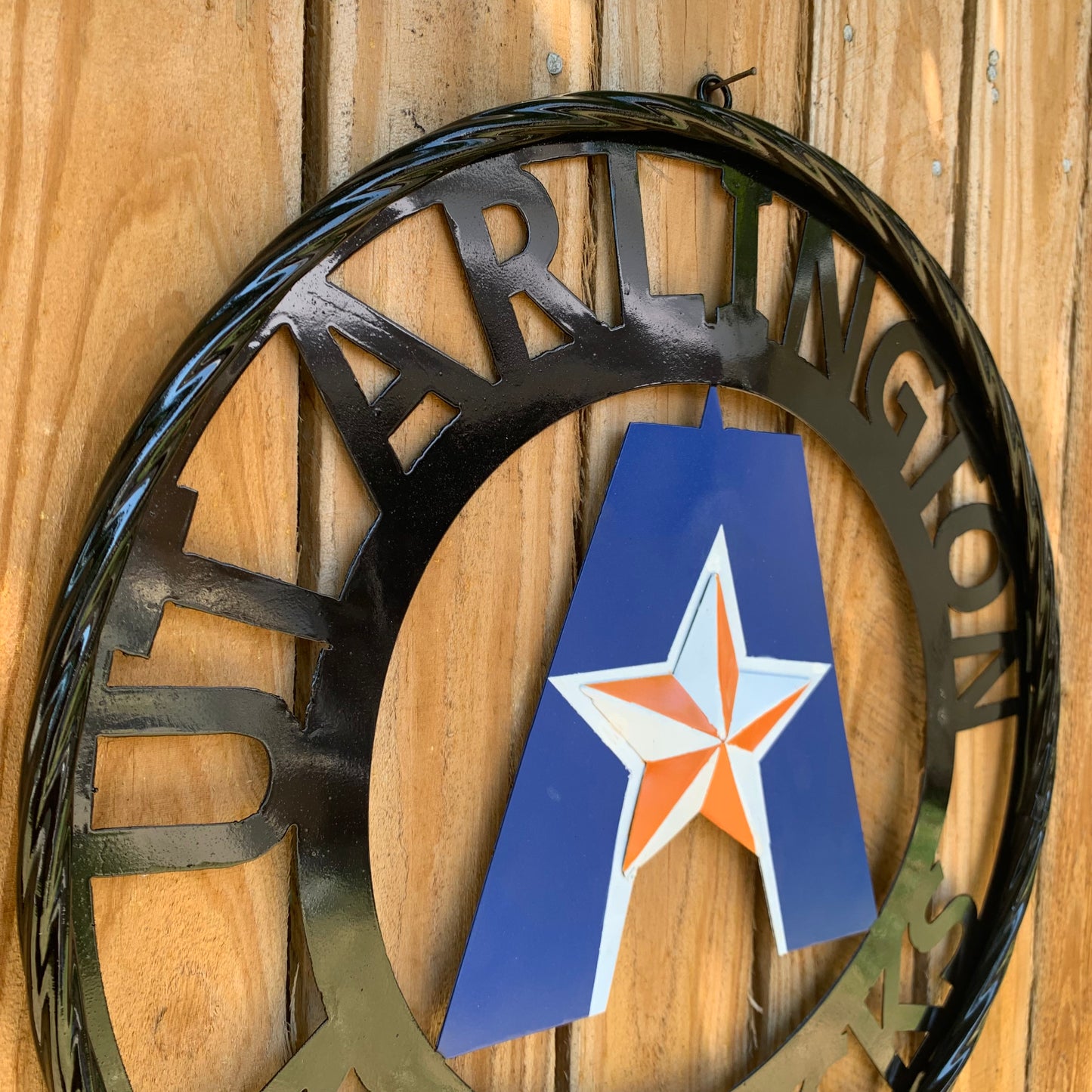 UTA ARLINGTON CUSTOM METAL VINTAGE CRAFT TEAM SIGN WESTERN HOME DECOR HANDMADE