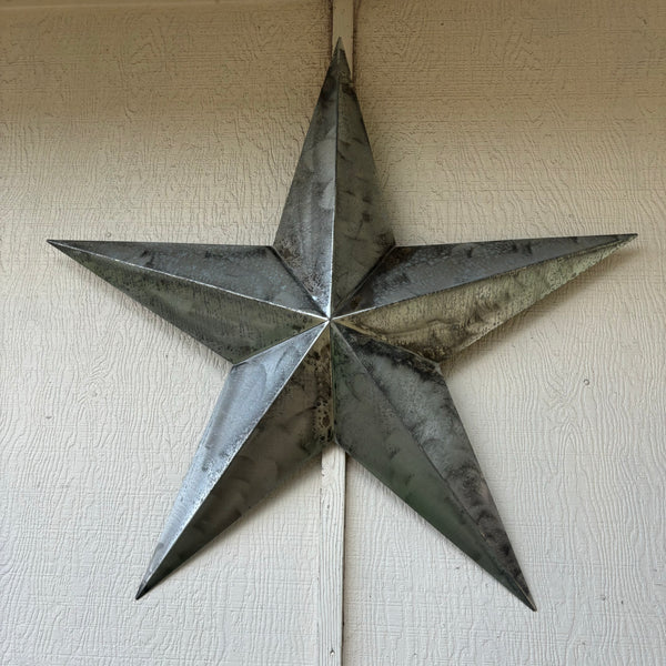 UNFINISHED GALVANIZED BARN STAR 3" TO 120" METAL WALL ART WESTERN HOME  DECOR HANDMADE #EH10418