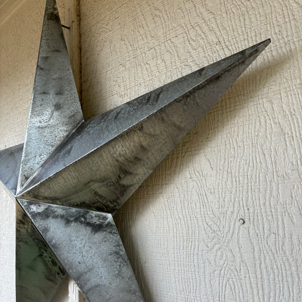 UNFINISHED GALVANIZED BARN STAR 3" TO 120" METAL WALL ART WESTERN HOME  DECOR HANDMADE #EH10418