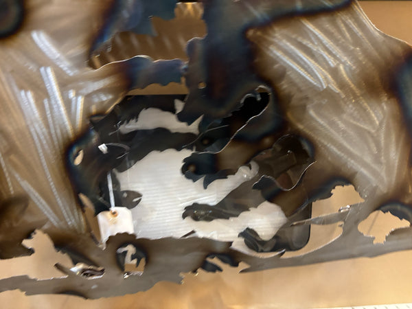 40" DOUBLE BEAR WALL LIGHT METAL ART ELECTRIC LAMP WESTERN HOME DECOR NEW LIGHTING #RA8953