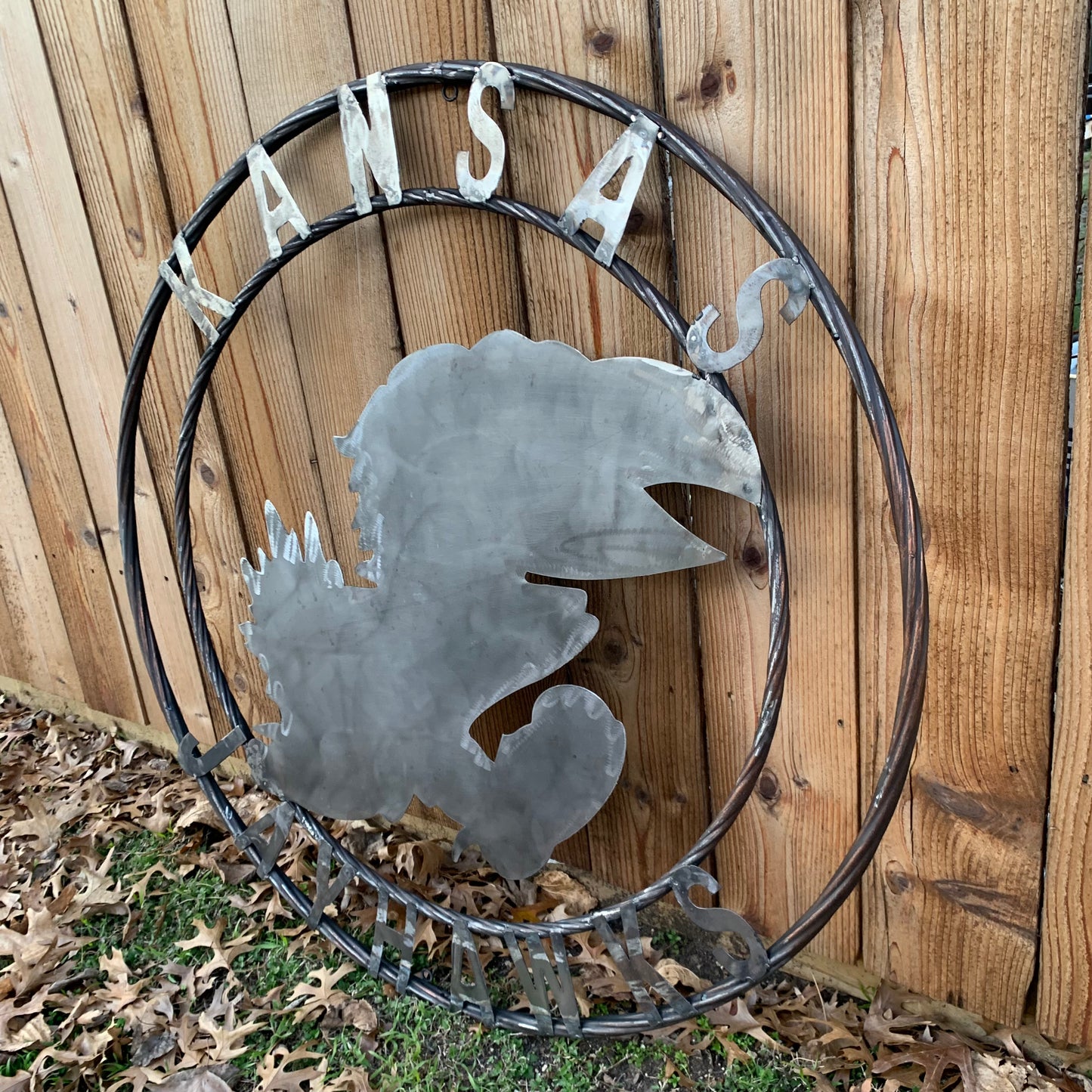 KANSAS JAYHAWKS RAW CUSTOM METAL VINTAGE CRAFT SIGN UNPAINTED TEAM HANDMADE