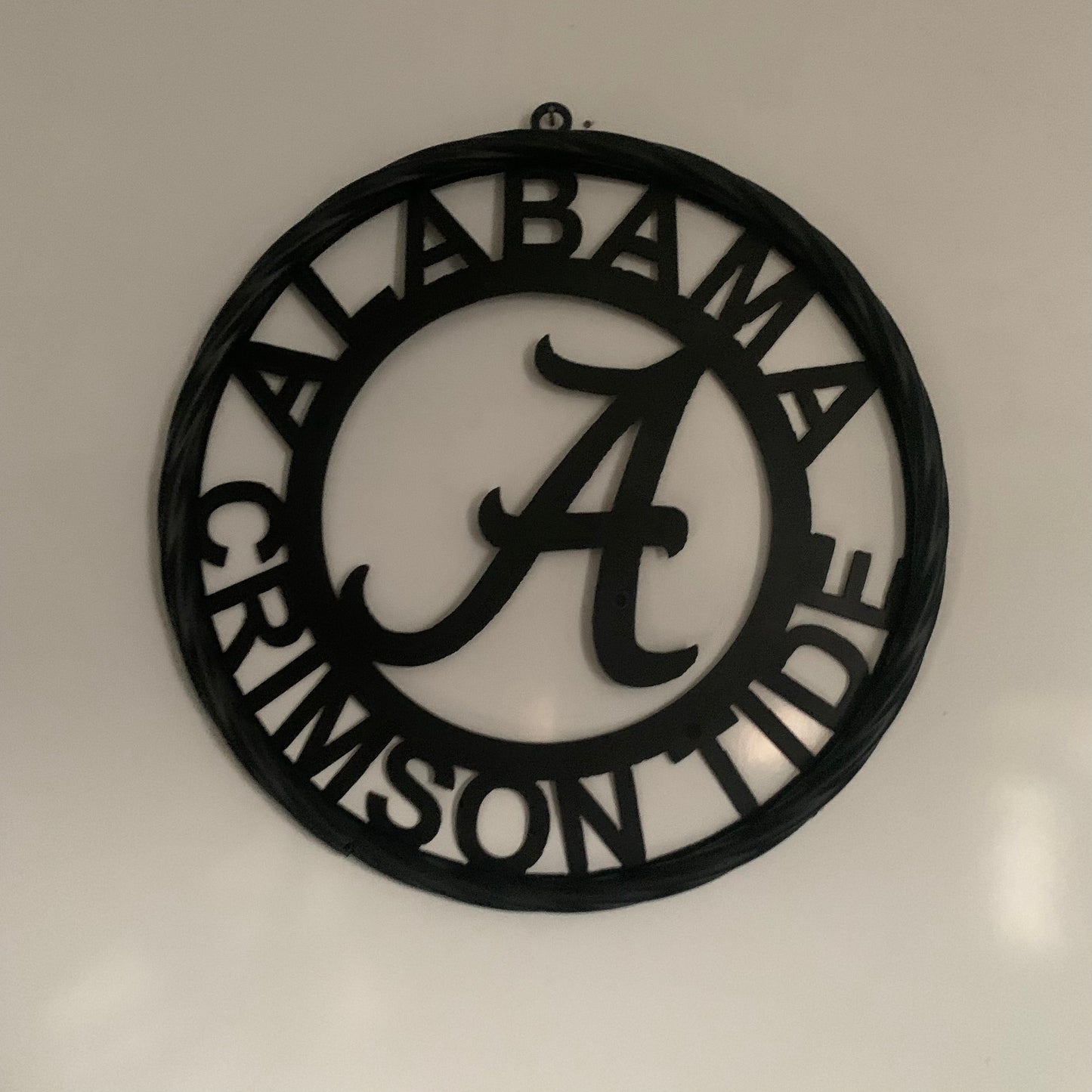 ALABAMA CRIMSON TIDE CUSTOM ALL BLACK METAL VINTAGE SIGN TEAM HANDMADE
