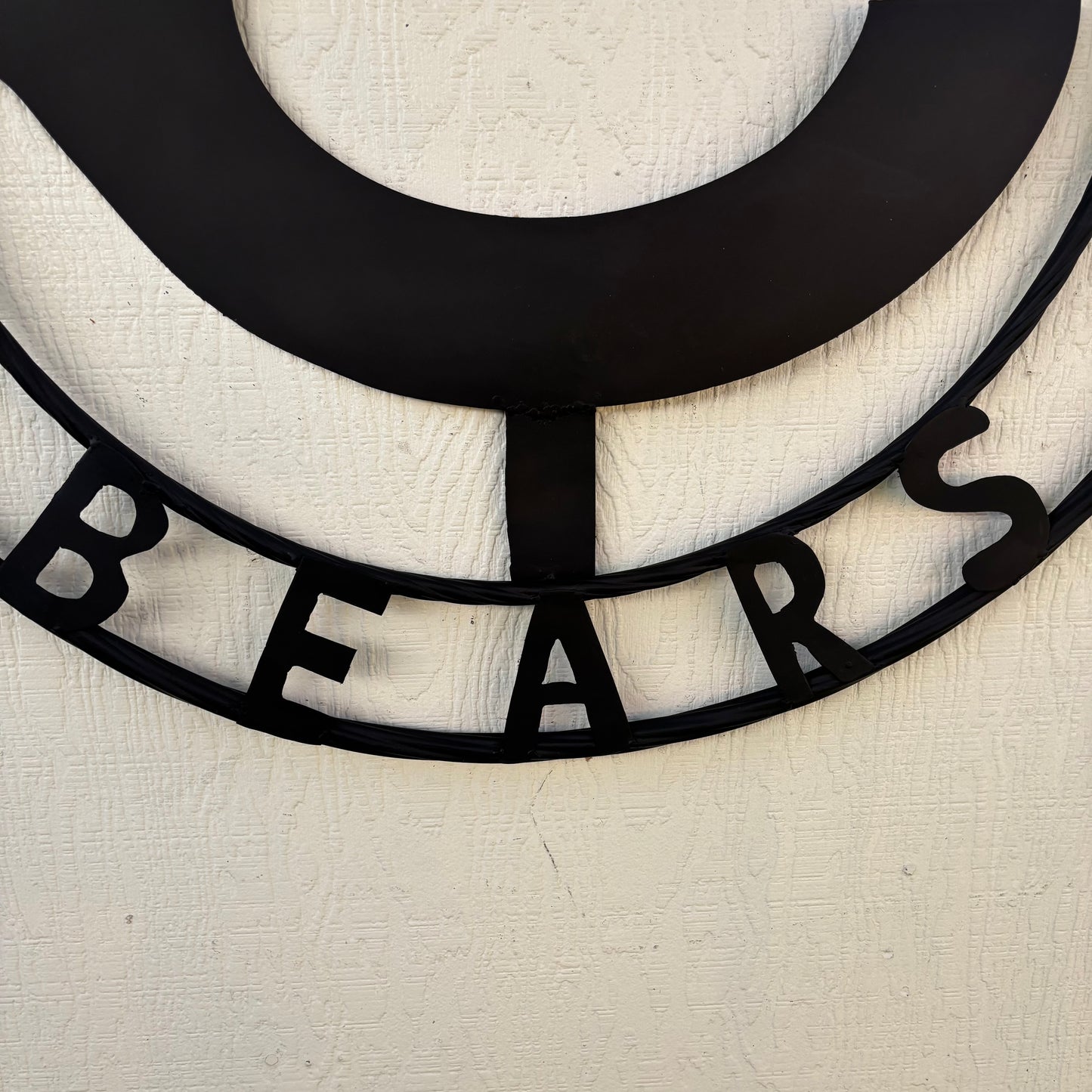 CHICAGO BEARS CUSTOM METAL VINTAGE CRAFT SIGN TEAM RISTIC BLACK HANDMADE