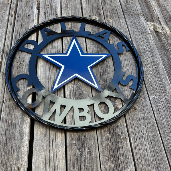 18",24",36" DALLAS COWBOYS METAL WALL ART WESTERN HOME DECOR VINTAGE RUSTIC BRONZE NEW #EH12316