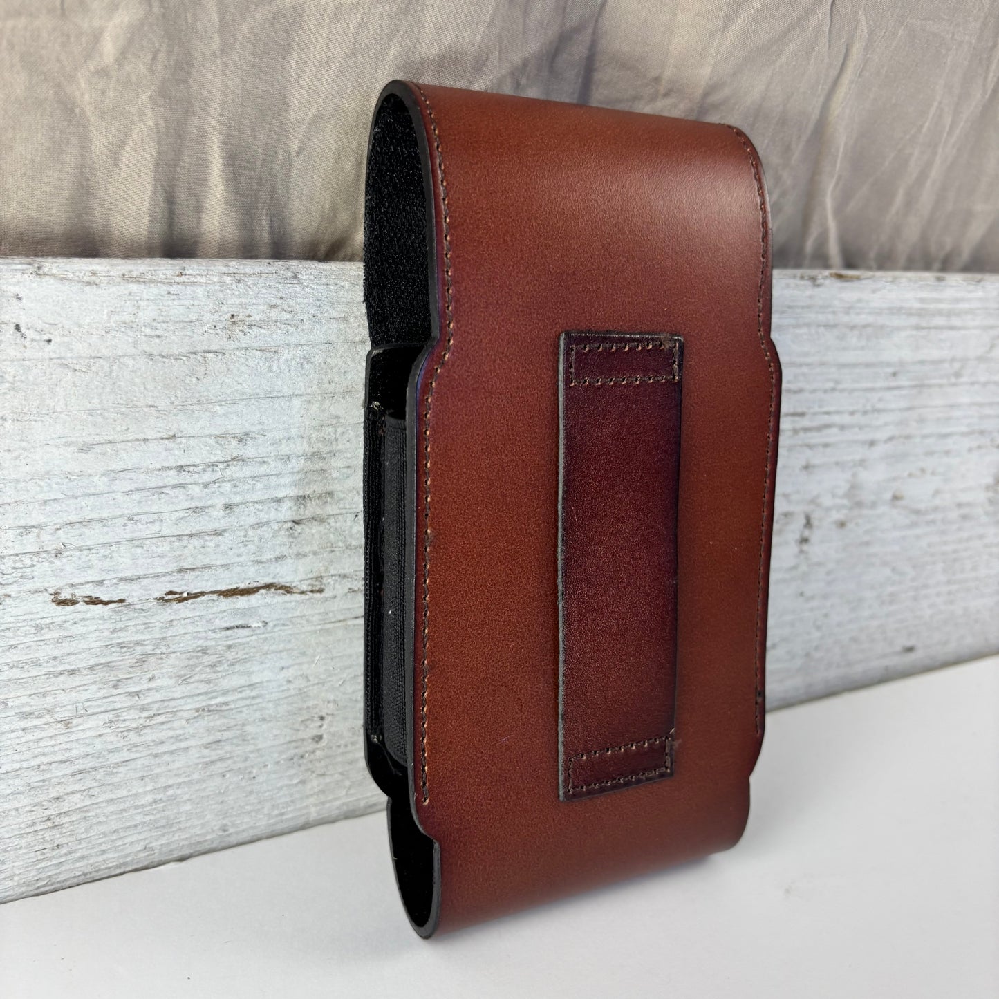 7" COWBOY PRAYER  LEATHER HOLSTER BROWN POUCH EXTRA LARGE  BELT LOOP CELL PHONE CASE UNIVERSAL OVERSIZE #EH13322