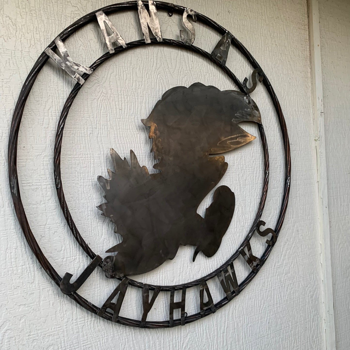 KANSAS JAYHAWKS RAW CUSTOM METAL VINTAGE CRAFT SIGN UNPAINTED TEAM HANDMADE