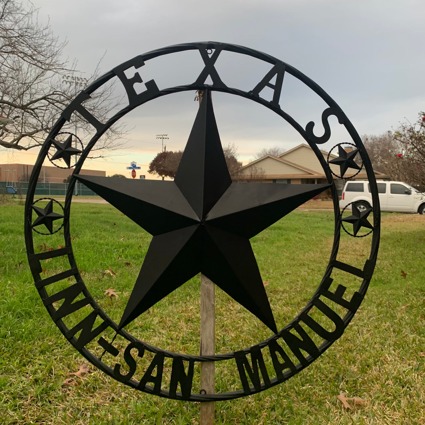 LINN SAN MANUEL STYLE YOUR CUSTOM NAME STAR METAL BARN LONE STAR 3d TWISTED ROPE RING WESTERN HOME DECOR HANDMADE NEW