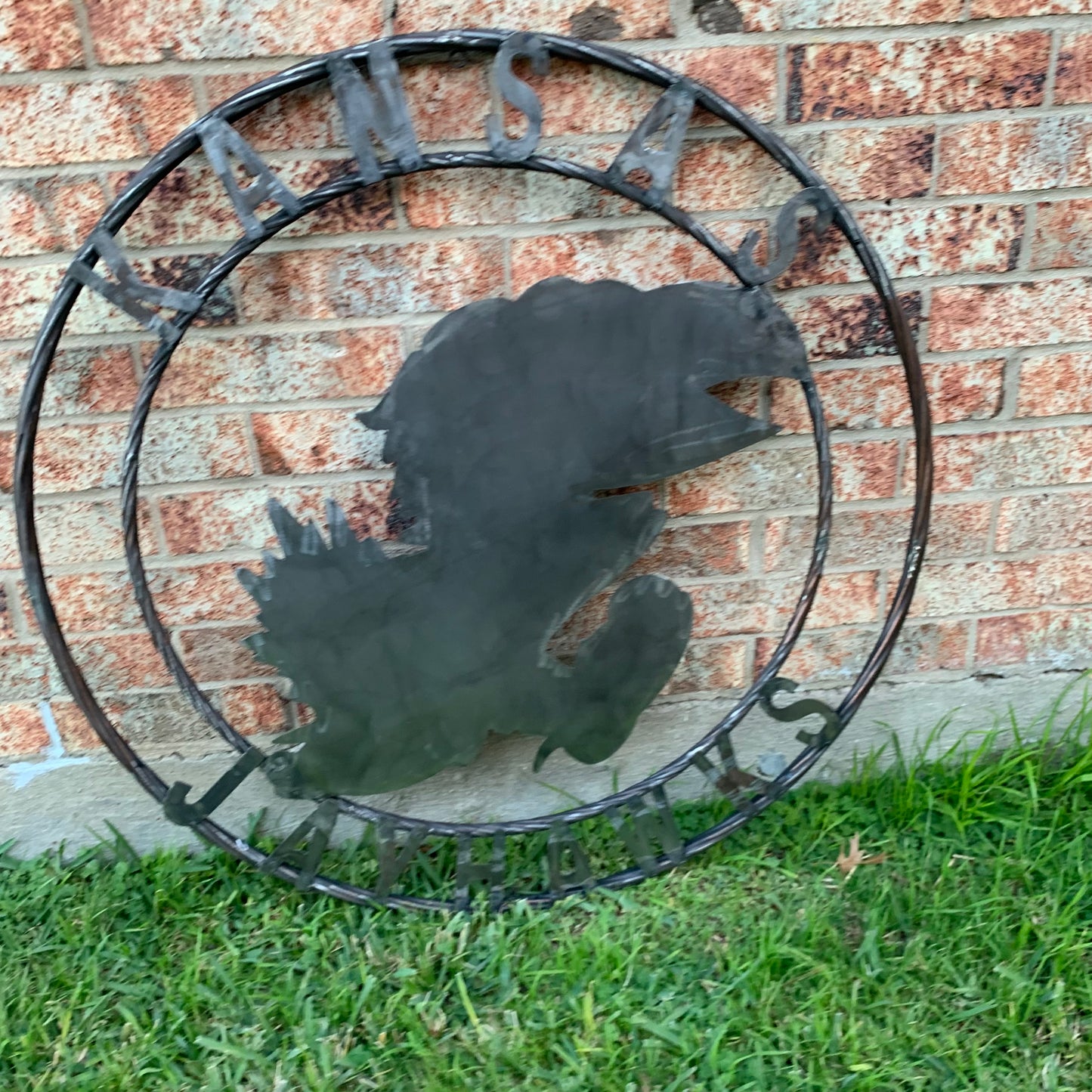 KANSAS JAYHAWKS RAW CUSTOM METAL VINTAGE CRAFT SIGN UNPAINTED TEAM HANDMADE