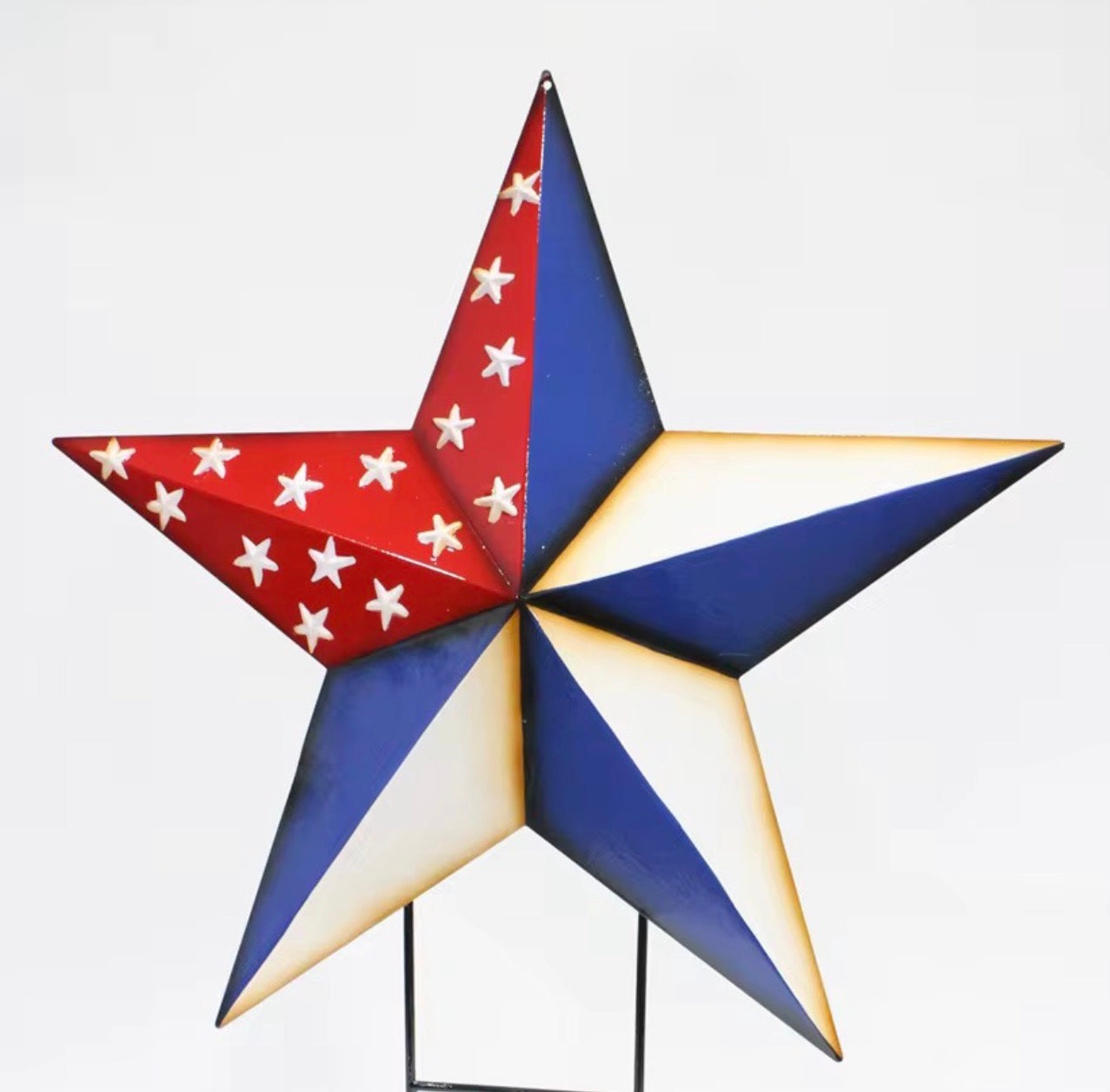 AMERICANA USA FLAG BARN STAR RED WHITE BLUE STAR STYLE HANDMADE 16",24",36" #EH