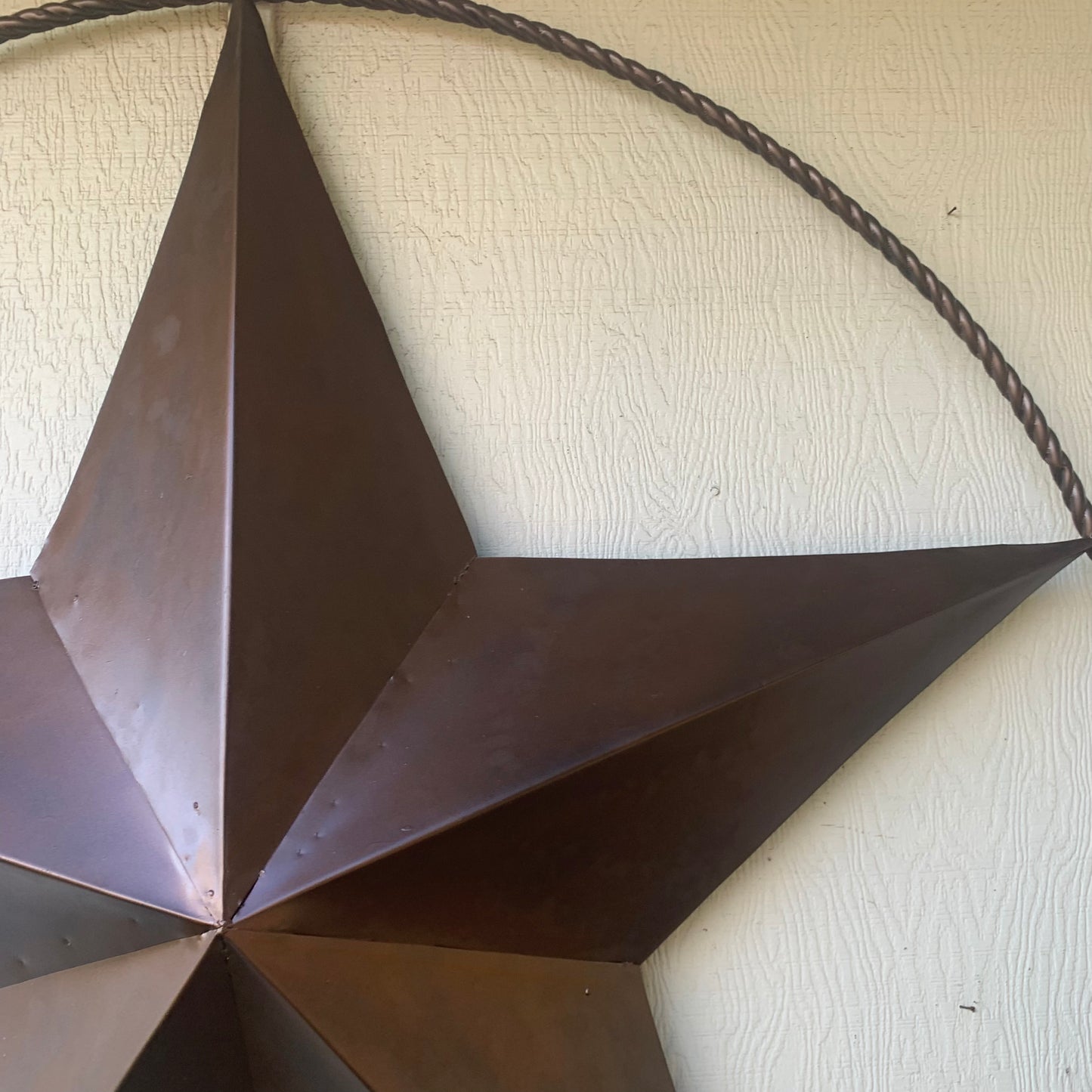 LONE STAR 60" BARN STAR METAL RUSTIC  BRONZE VINTAGE COPPER WALL ART WESTERN HOME DECOR HANDMADE NEW EH10524