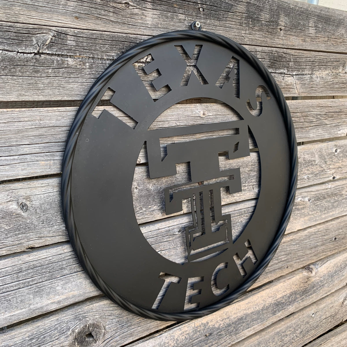 12",18",24",32",36" TEXAS TECH RUSTIC BLACK CUSTOM METAL VINTAGE CRAFT TEAM SIGN HANDMADE TO ORDER