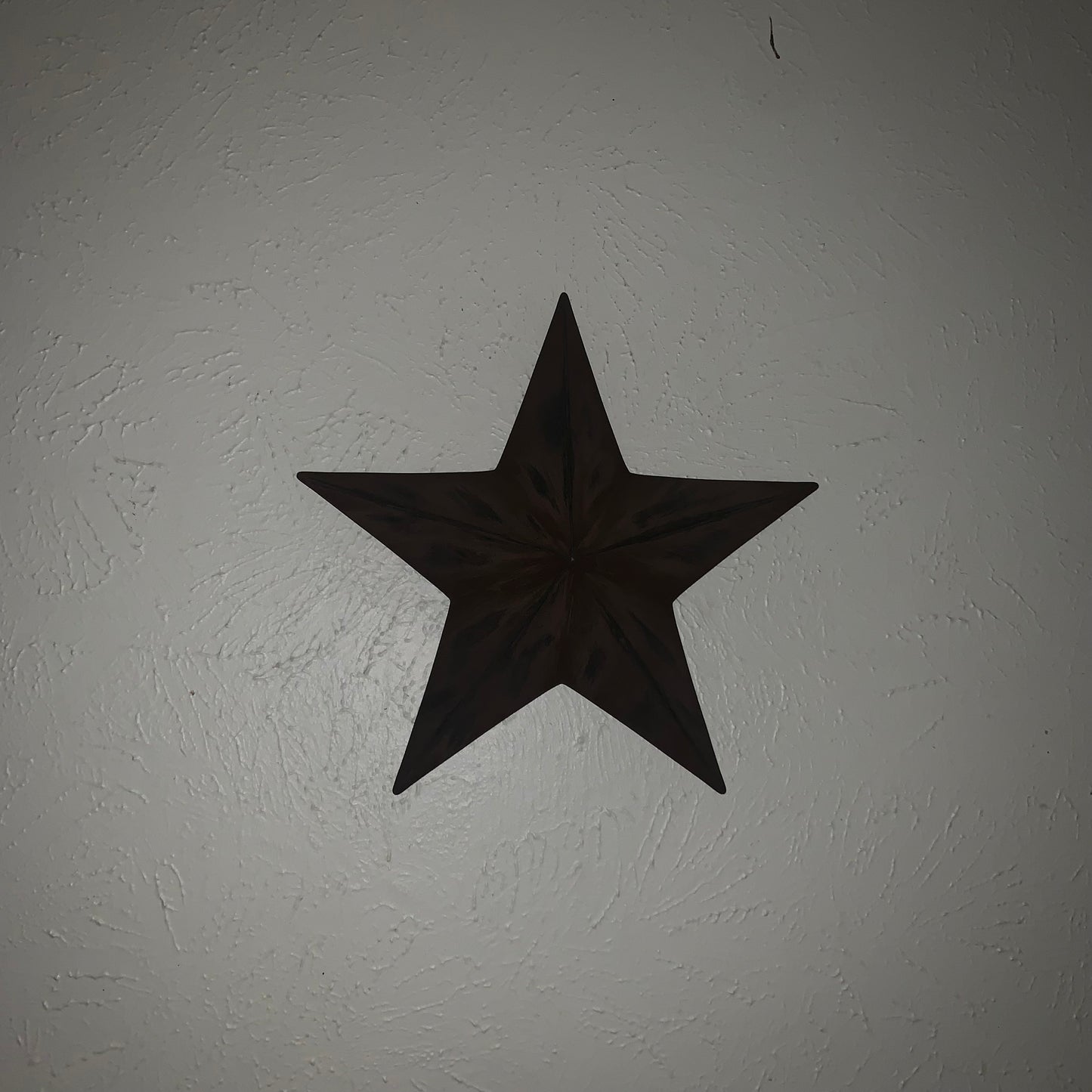DISTRESSED BROWN TWO TONE BARN STAR METAL ART WESTERN HOME DECOR HANDMADE NEW