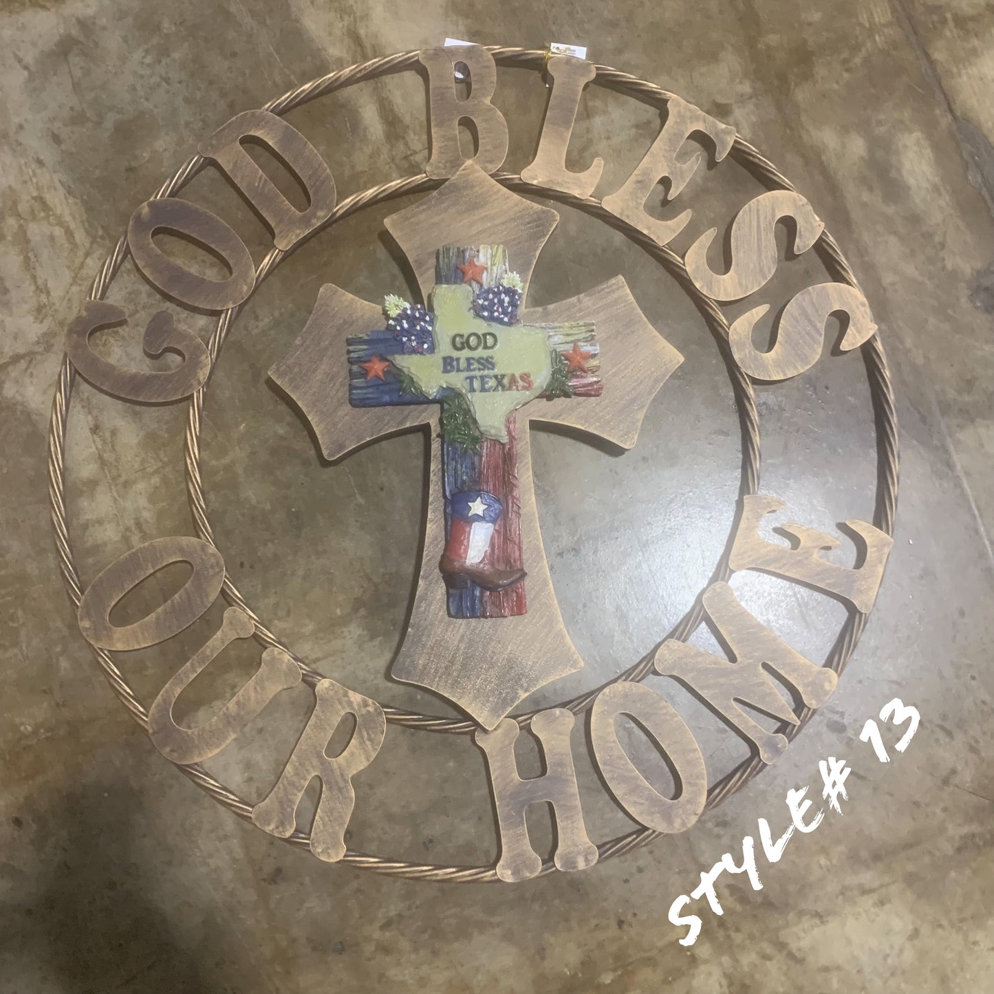 CUSTOM CROSS WALL ART WESTERN HOME DECOR HANDMADE NEW