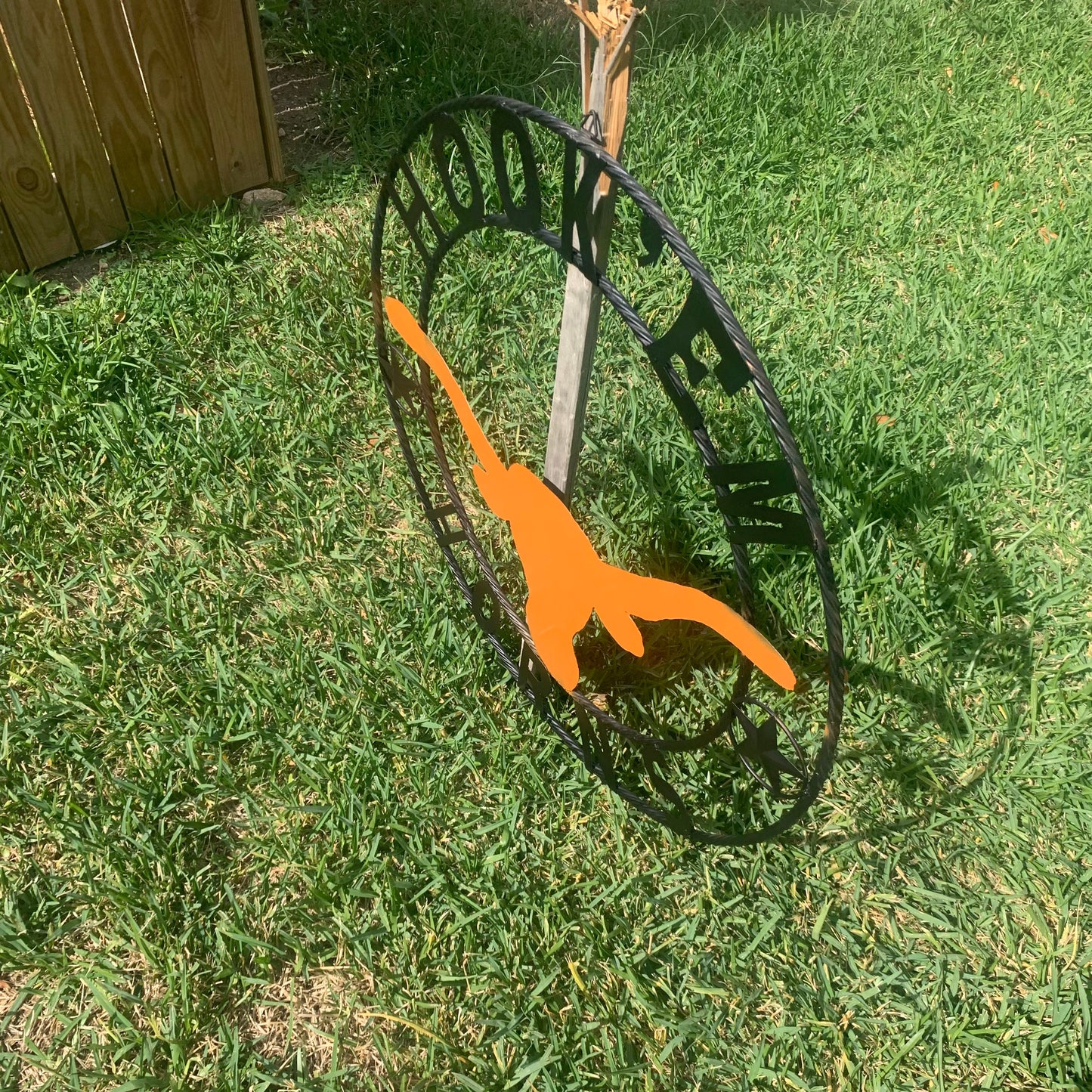 HOOKEM HORNS WITH LONE STAR TEXAS LONGHORNS HOOK EM METAL CUSTOM VINTAGE CRAFT WALL ART TEAM SIGN HANDMADE