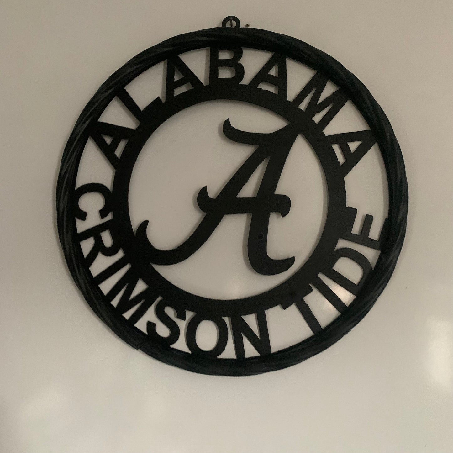 ALABAMA CRIMSON TIDE CUSTOM ALL BLACK METAL VINTAGE SIGN TEAM HANDMADE