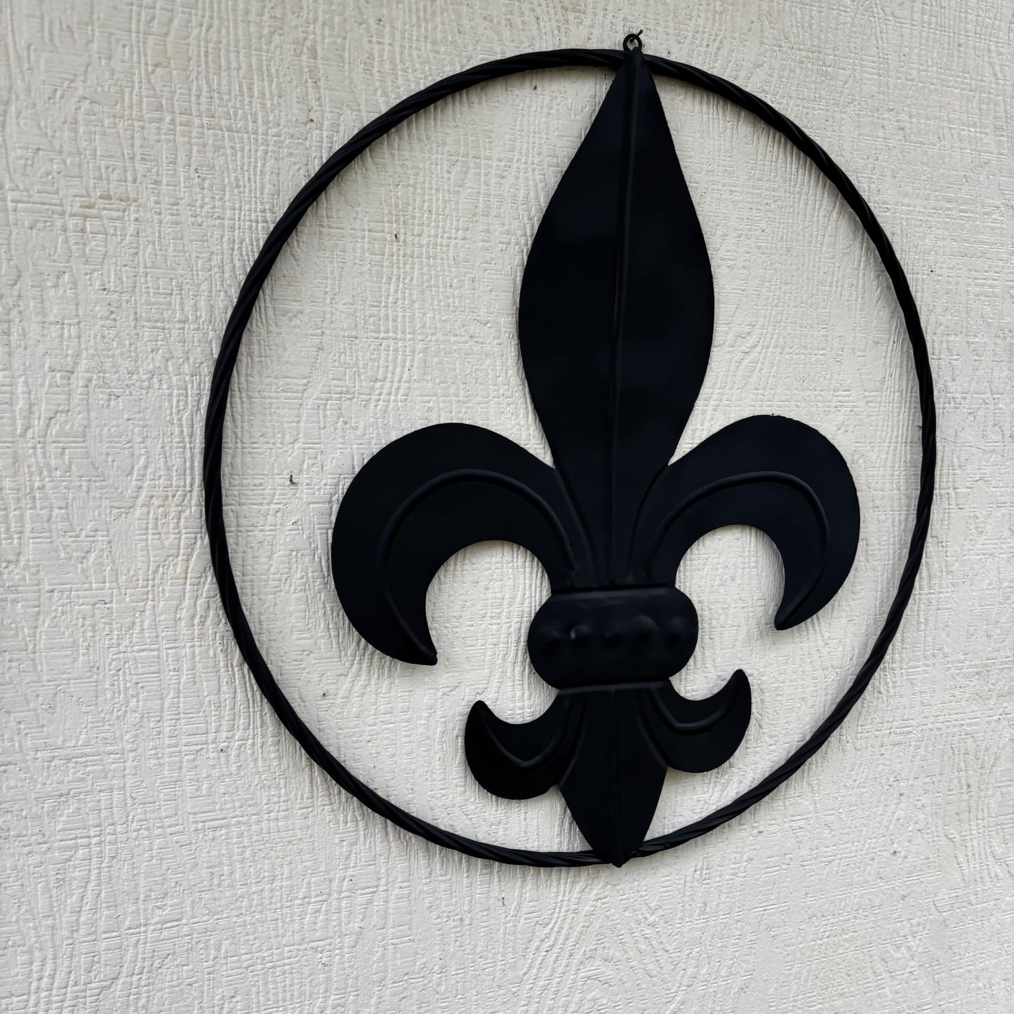FLEUR DE LIS BLACK FLAT METAL WALL ART SIGN WESTERN HOME DECOR HANDMADE NEW 12",18",24",32"