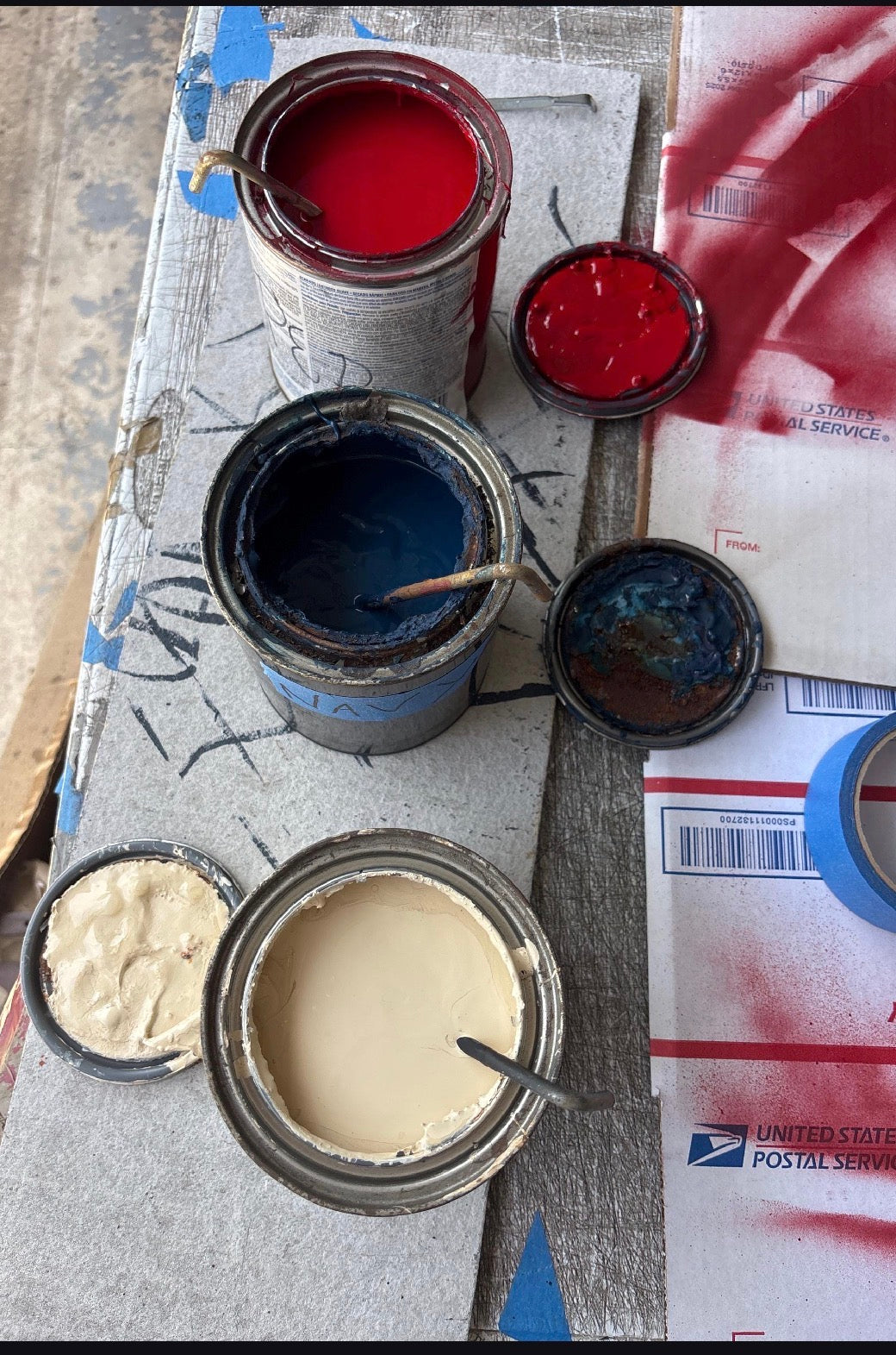 USA FLAG STAR CRACKLE RED IVORY NAVY BLUE METAL BARN STAR METAL WALL ART WESTERN HOME DECOR HANDMADE NEW