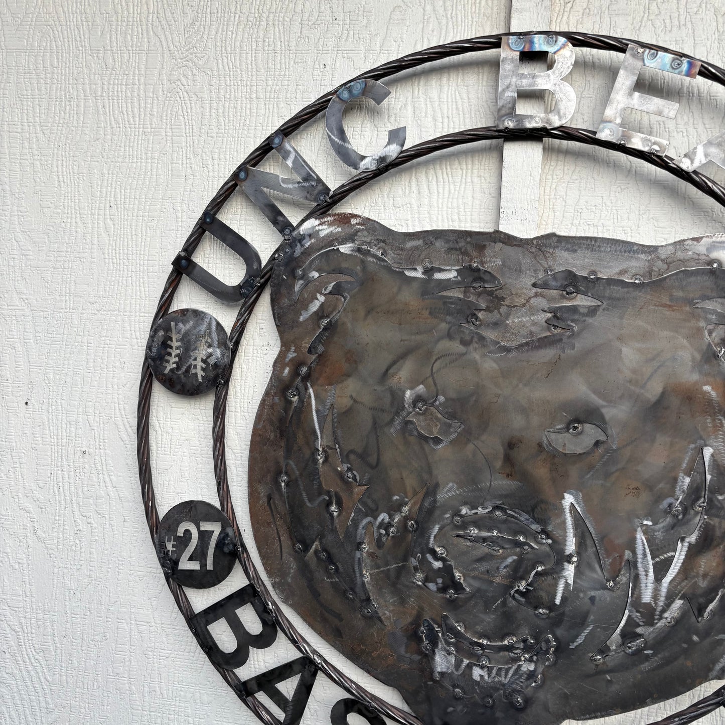 UNC BEARS CUSTOM RAW METAL NO PAINT VINTAGE CRAFT SIGN TEAM HANDMADE TO ORDER