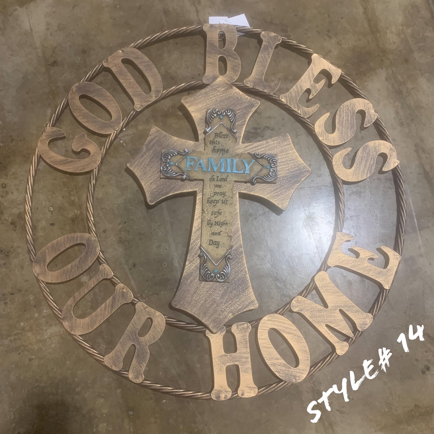 CUSTOM CROSS WALL ART WESTERN HOME DECOR HANDMADE NEW