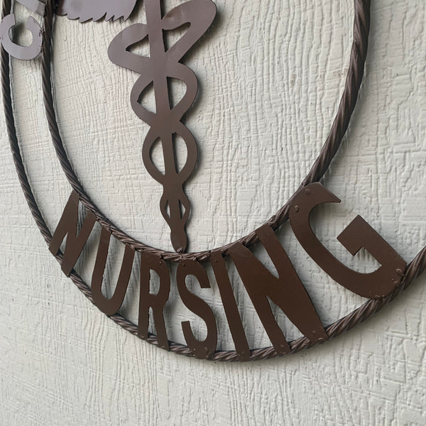 CHAMBERLAIN NURSING STYLE CUSTOM NAME SIGN MEDICAL LOGO HANDMADE